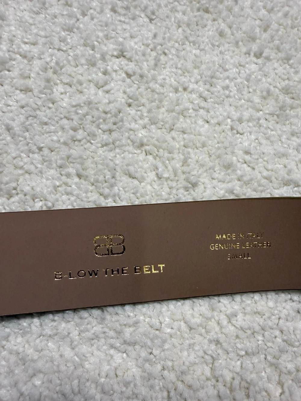 B-Low the Belt Milla Leather Hip Belt Olive Green Tan Gold Buckle Size Small